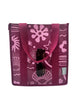 A square canvas tote bag with bright pink patterns on maroon colour.  Layla Print - Daily Bag - Reusable bags online | Weekender bags | Shopper bags | Pouches  Hello Weekend Beige canvas handles | Beach Bags