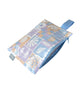 A handy rectangle shaped zippered pouch in a blue, purple and orange print. Lizzie print - Good To Go Pouch - Reusable bags online | Daily bags | Shopper bags | Weekender bags | Hello Weekend Pouch