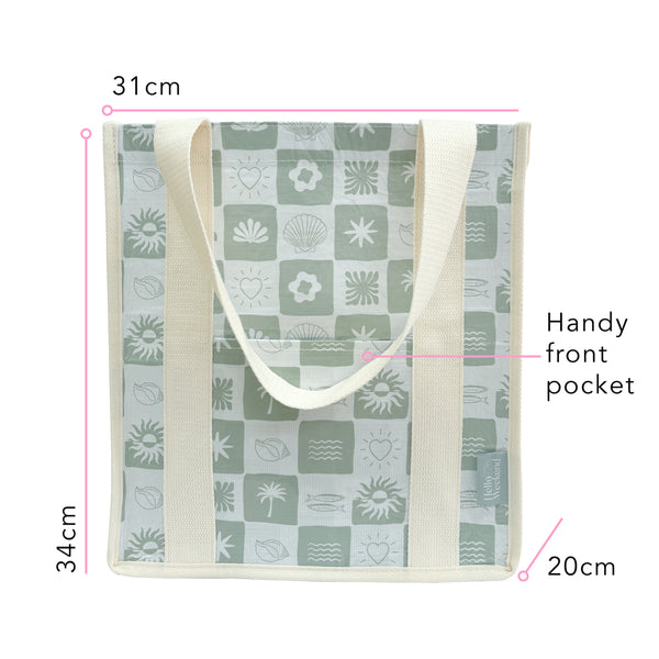NEW - Sage Checkerboard - Daily Bag