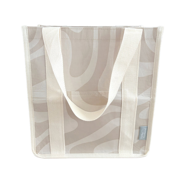 Sandy Daily Bag - Reusable bags online | Weekender bags | Shopper bags | Pouches  Hello Weekend Beige canvas handles | Beach Bags